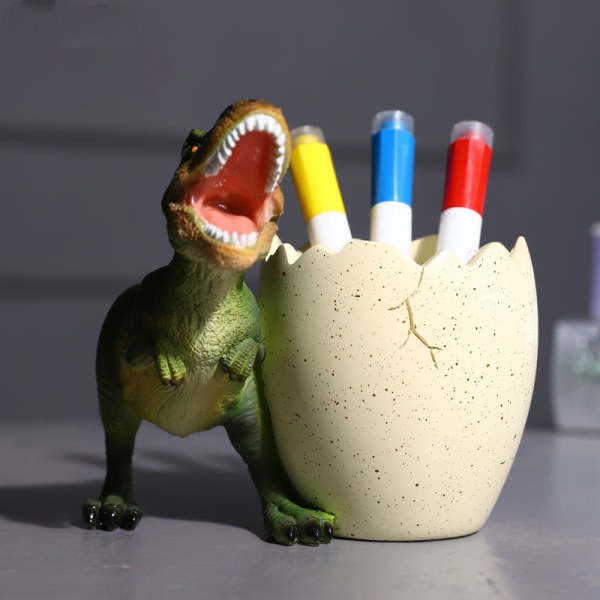 Dinosaur blyantholder, dinosaur dekor penn kopp skrivebord rekvisita blyant arrangør for skrivebord barn