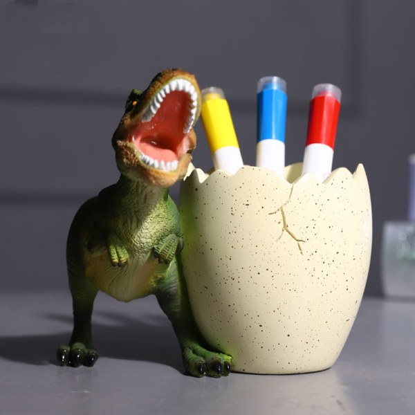 Dinosaur Penneholder, Dinosaur Dekoration Pen Cup Skrivebordsartikler Pennearrangør Til Skrivebord Børn