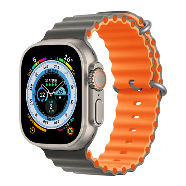 Apple Ocean Watch-rem for applewatch8/7/se/ultra sports tofarget silikon iwatch-rem (42/44/45/49mm)