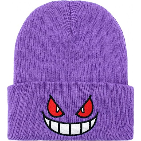 Anime Beanie Beanie Strikkede Huer, Sjov Beanie Hat Vinter Skiløb Slouchy Varm Hue, Blød Hovedbeklædning til Mænd Kvinder