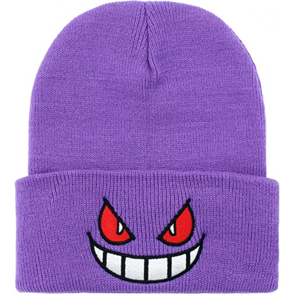 Anime Beanie Beanie strikkehatter, morsom Beanie Hat Vinter Skikjøring Slouchy Varm Lue, Myk Hodeplagg for Menn Kvinner