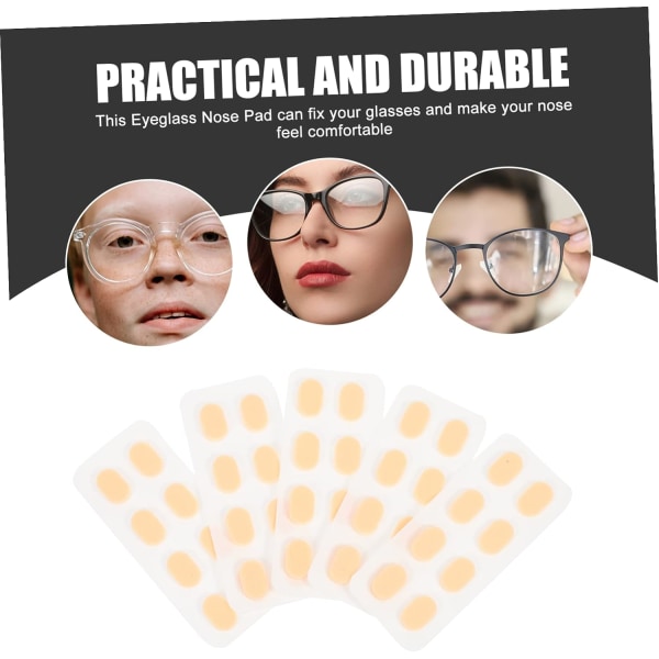 WJ 300 par näskuddar för glasögon Foam näskuddar Anti-slip näskuddar Små glasögon nässkydd Khakix5pcs 0.9x0.6x0.1cmx5pcs
