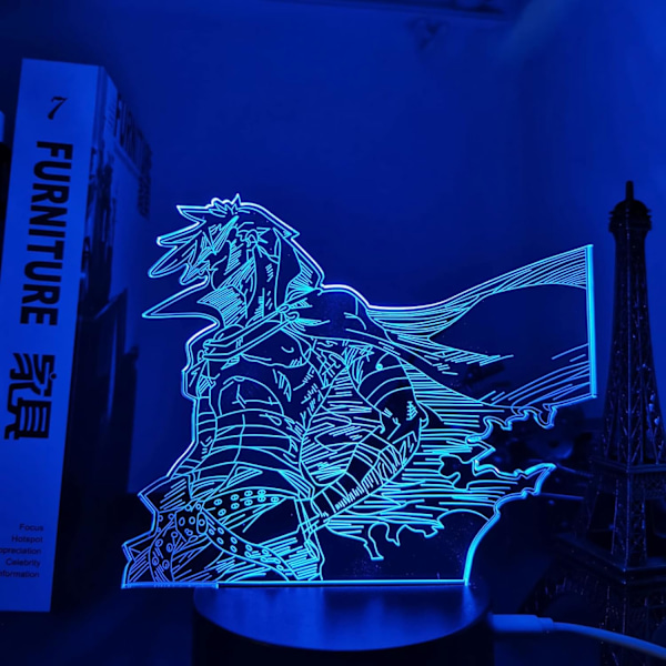 Anime Gurren Lagann Kamina LED Natlampe til Soveværelsesindretning Fødselsdagsgave Natlampe Kamina Lys Gurren Lagann Gadget