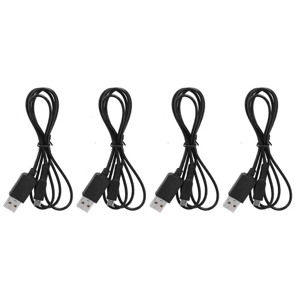 4 STK USB Strømopladningskabeladapter USB Oplader Opladningsstrømkabel til 3DS/NDSI/NEW/2DS