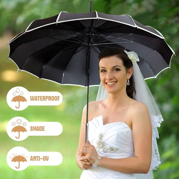 Pagoda Peak Gammeldags Opfindsomhed Paraply Parasol (sort) black