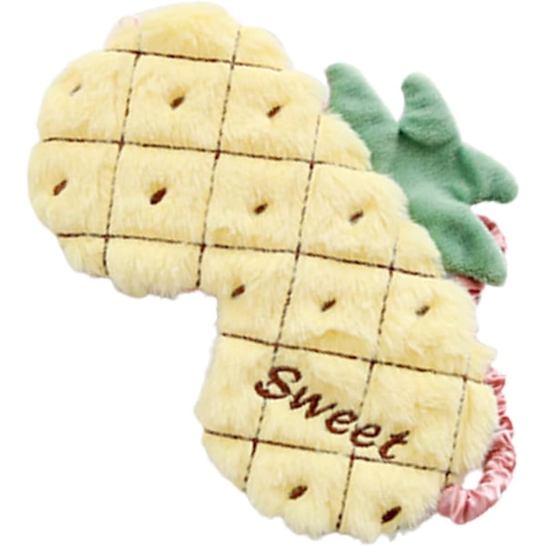 Sarjakuvapiirretty ananas silmälappu mukavaan nukkumiseen, lounastauolle, kotiin ja matkoille