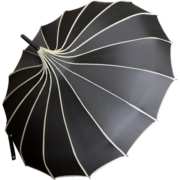Pagoda Peak Gammeldags Opfindsomhed Paraply Parasol (sort) black
