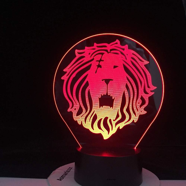 Anime Lampe Illusion Lys LED Natlampe Escanor De Syv Dødelige Synder Ban Meliodas Dragen Wraith Ræv Griskhed OSO Grizzly 3D til Børn