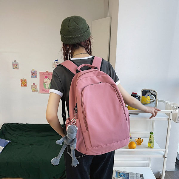 Ryggsäck Sport Fritid Herr och Dam Ryggsäck Mode Utomhus Resa Ryggsäck Skolväska Style 2 Pink