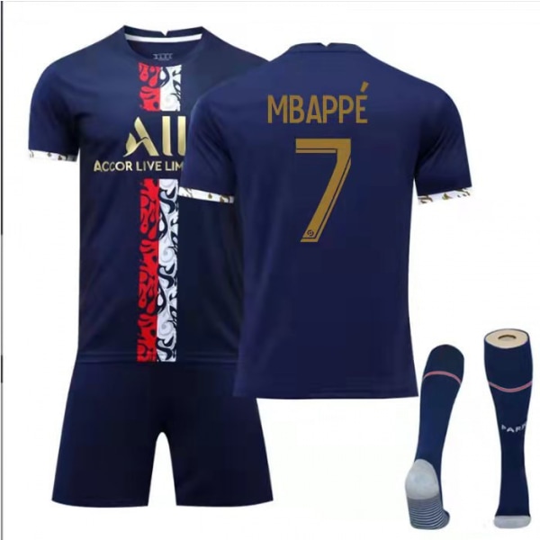 22-23 Paris Special Edition Jersey Set Lapset Aikuiset Jalkapallo Jalkapallo Jersey Training Jersey Puku No.7 MBAPPE M