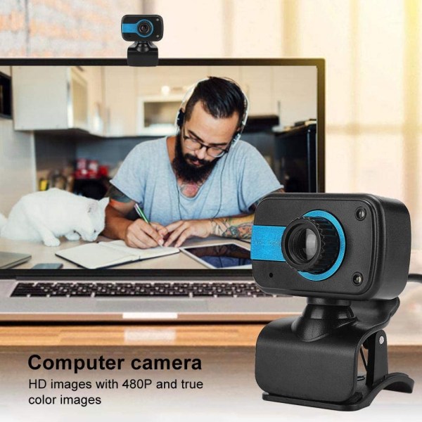 Mikrofonilla varustettu verkkokamera USB-PC-kamera Työpöytätietokone Käännettävä verkkokamera Automaattitarkennus Videokamera PC-videoneuvottelu/puhelu/pelin sisäinen