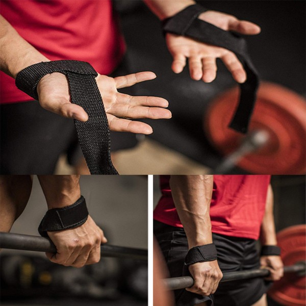 1 par strimler håndleddsstøtte vektløfting treningsstudio trening bodybuilding håndleddsbeskyttelse stropper