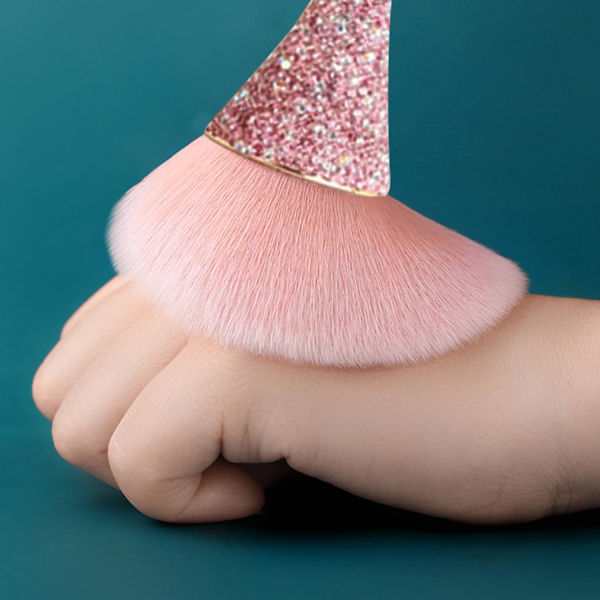 1 kappaleen puuterimeikkisiveltimet Poskipunasivellin Super suuret kasvomeikkisiveltimet Kabuki-siveltimet Puuterikosmetiikalle Kynsipölysivellin Irtonainen puuterisivellin Meikki Pink Diamond