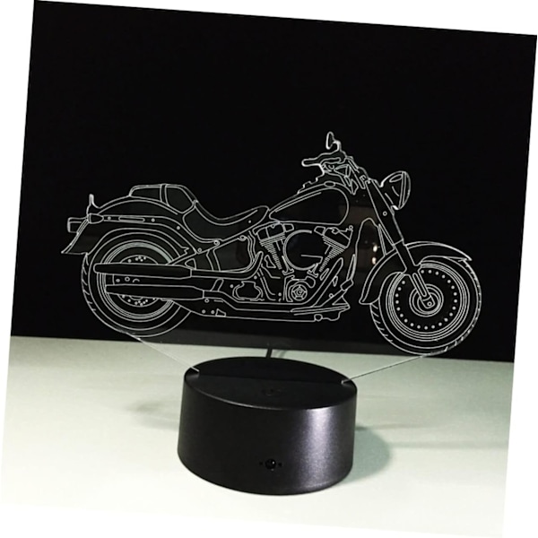 Motorsykler for 3D nattlys Fargeskiftende nattlys Gutter nattlys Bil nattlys LED motorsykkel lys 3D lampe