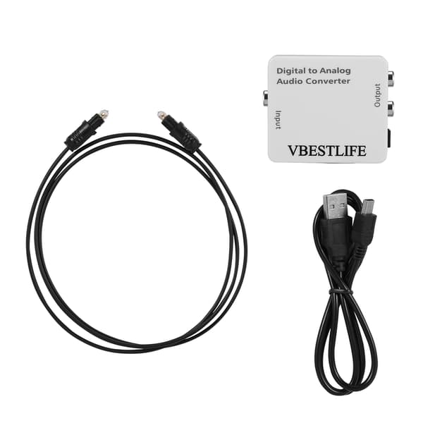 Optisk lydkabel RCA-konverteradapter RCA-kabel optisk signal til analog lydkonverter