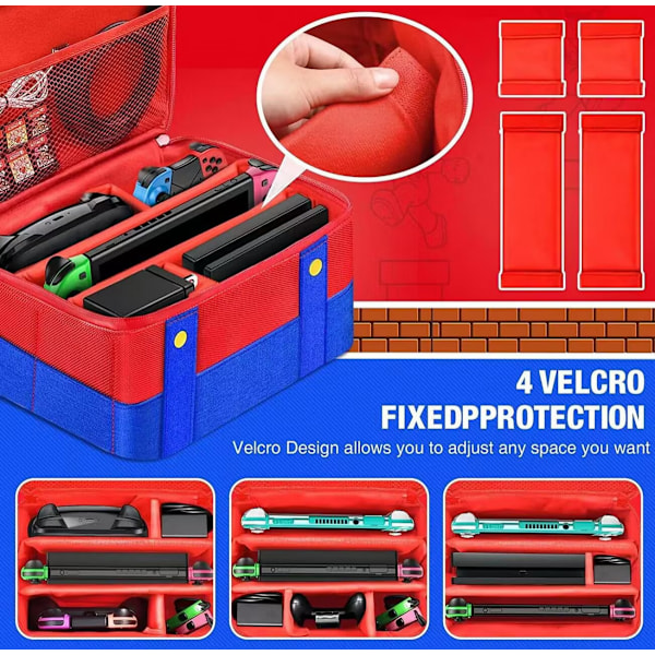 Bæreveske til Nintendo Switch OLED Travel Case, Opbevaringsbeskyttende Cover Bærepose