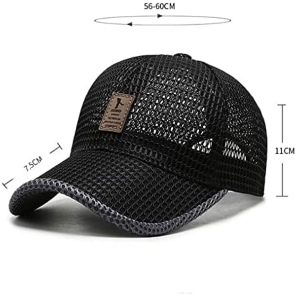 Sommer Mesh Baseball Cap til Mænd Kvinder Trucker Mesh Hat Baseball Caps Udendørs Sports Løb hat 1-blue