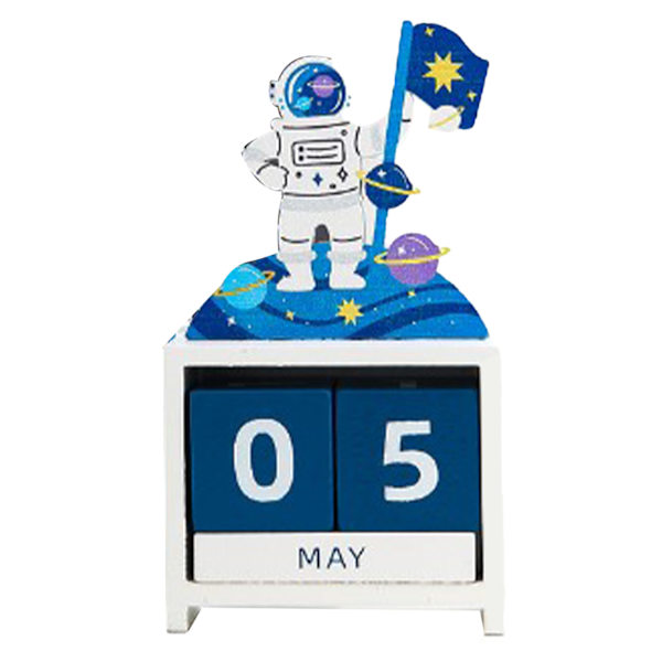Puinen ikuinen kalenteri Countdown Kuukausi Päivämäärä Lohko Kuutiot Kalenteri Söpö Työpöydän Koristelu Type 1