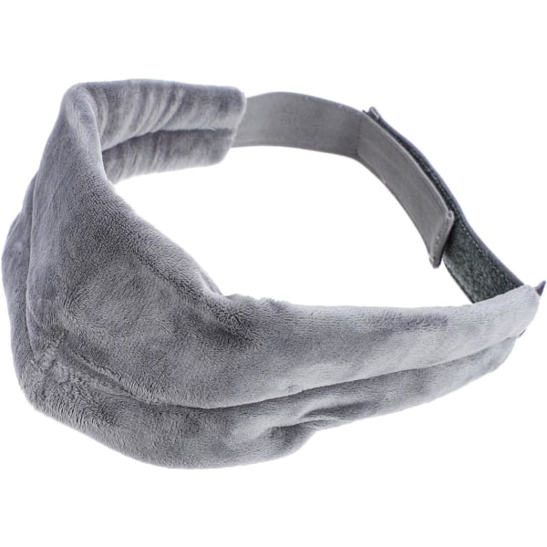 WJ 1Pc tredimensionell sovmask Sovset Resestorlekssats Öronproppar för sovöga Nattresor Ögonskydd Cover Cover Grey 66X8cm
