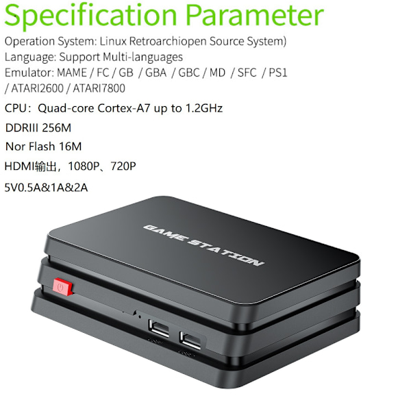 M8plus TV-spilkonsolboks Dobbelt håndtag 32G 10000 spil USB