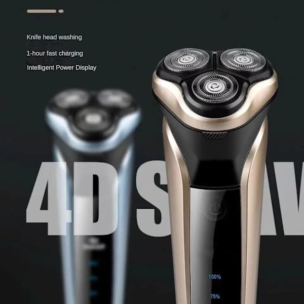 Hodebarbermaskin for skallete menn, elektrisk barbermaskin for menn med LED-strømvisning/vaskbart hode/USB-hurtiglading flytende hode hjemme bærbar reisebarbermaskin