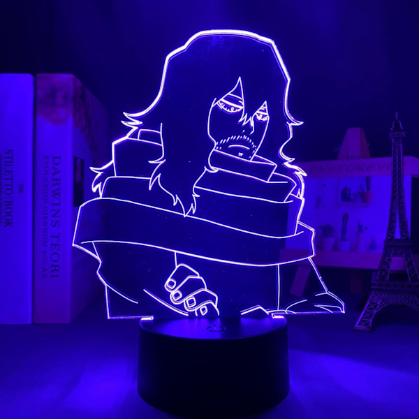 3D Yövalo Pojille Led-valo Anime Academia Shota Aizawa Lapsen Makuuhuoneen Koristeeksi Lapselle Lahjaksi Huoneen Sisustus 3D Lamppu Manga PXJD