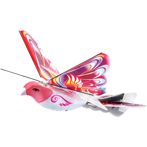 eBird Rosa Sommerfugl - Flygende RC Fugl Drone Leke for Barn. Innendørs/Utendørs Fjernkontroll Bionisk Flappende Vinger Fugl Helikopter. USB Lading Pink