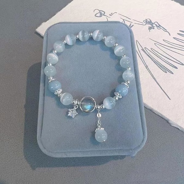 Månesteinsarmbånd Gløder i Mørket Armbånd Månesteins Smykker til Kvinder Krystal Armbånd Gløder i Mørket Smykker til Kvinder Trendy Gaver
