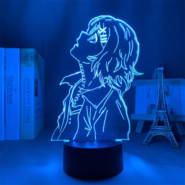 LED Illusions nattlys Juuzou Suzuya Figur Anime 3D Lampe USB/Batteridrevet 7 Farger Berøring/Fjernkontroll 16 Fargeendringer