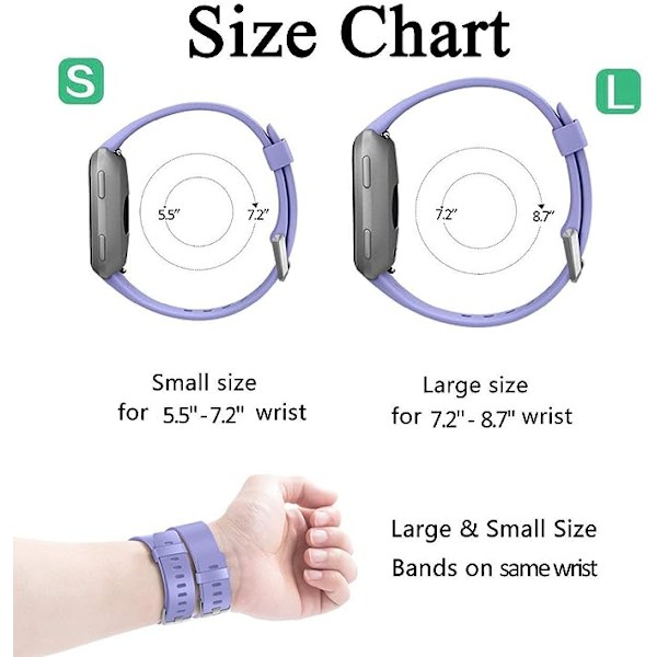 Älykäs rannekkeen hihna on yhteensopiva Fitbit versa -älykellon, versa 2:n ja versa Lite se -kellojen kanssa naisille ja miehille（ Periwinkle-S）