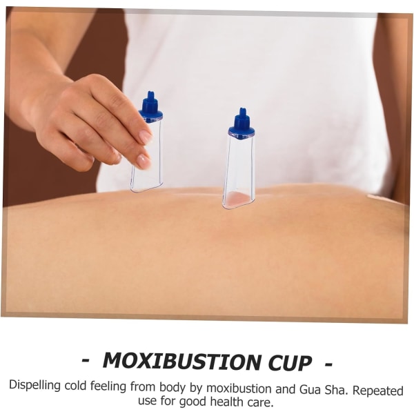 WJ 6st Home Moxibustion Pot Pump Set Enhet Massage Ansiktsmassage Verktyg Ansiktsbehandlingar för ditt ansikte Bluex2pcs 7X2X2cmx3pcs
