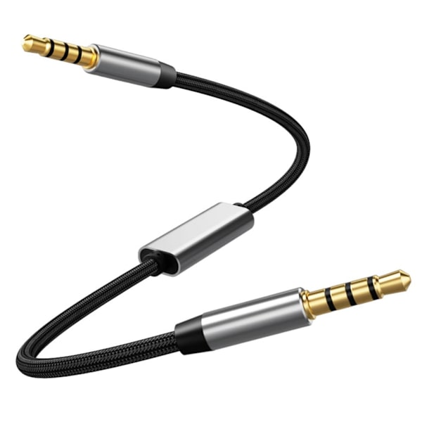 Audional kabel 3,5 mm han til han bil AUX forlængerledning 4-polet højttaler tabletter stereo MP4 MP5 audional ledning