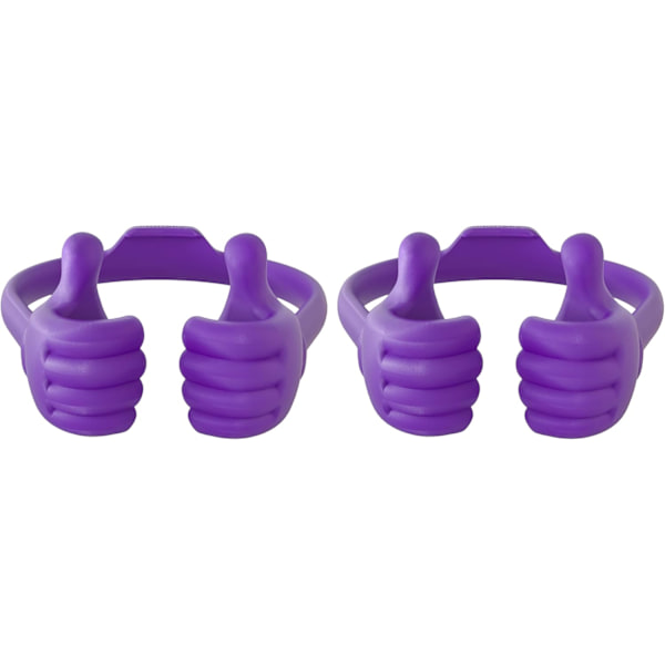 Thumbs Up 2-pakks nettbrettstativ, nettbrettstativholder for skrivebord, nettbrettstativ kompatibel med iPad-serien, Samsung Galaxy-faner Purple/Purple Plus