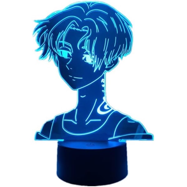 3D Lampe Anime Mikey Figur Led Nattelys for Gutterom Dekor Berøring 7 Farger Fjernkontroll 16 Fargeendringer Nattelykter Manjiro Sano Barn Gave