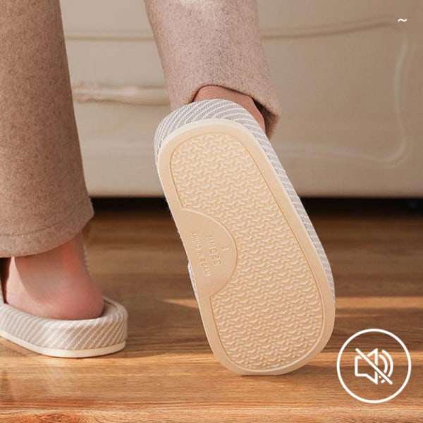 Damtofflor med öppen tå glida Slipe Mjuka Slip-on House Tofflor för inomhuskomfort（5-6）