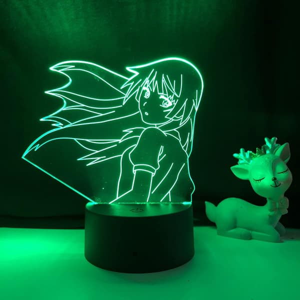 Anime LED-lys Bakemonogatari for soverom dekor nattlys Manga barnebursdagsgave rom Anime 3D lampe Bakemonogatari