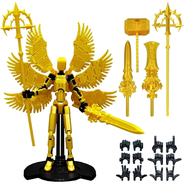 T13 Angel Actionfigur med flere tilbehør, (samling afsluttet) Titan 13 Desktop Dekorativt Legetøj, 3D-Printet Multi-Led Dummy 13 Figur