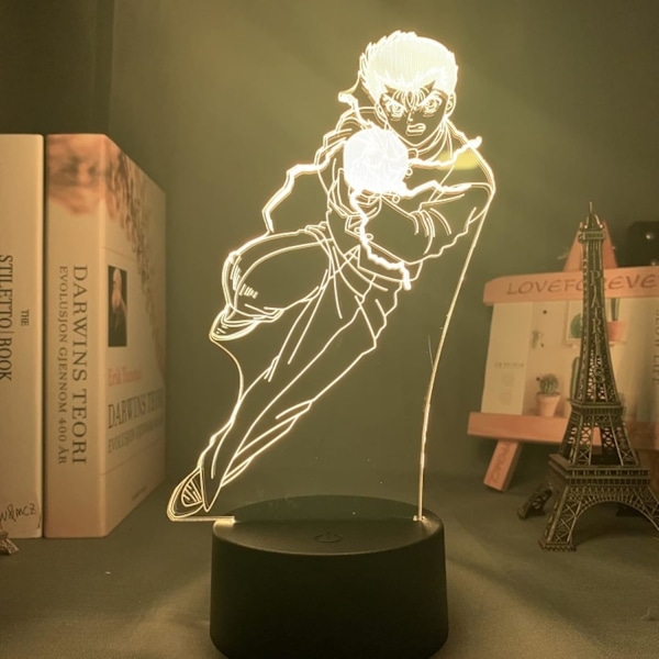 Yu Yu Hakusho Yusuke Urameshi LED nattlampe for soverom dekor gave fargerik nattlampe anime 3D lampe Yu Yu Hakusho