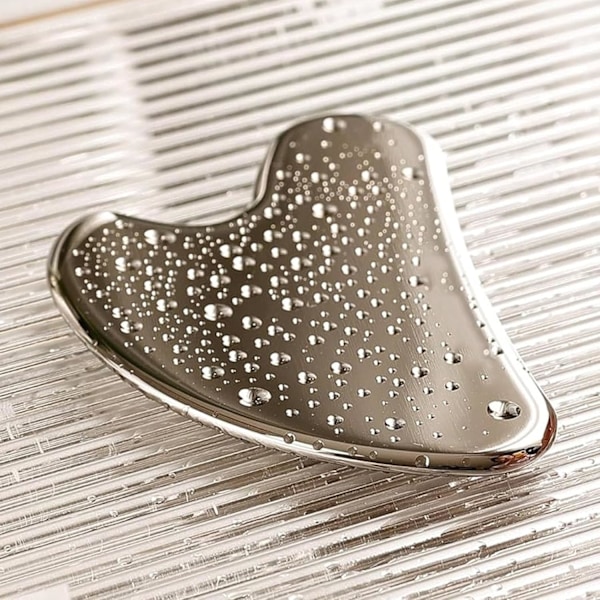 Äitienpäivälahjat - Ruostumattomasta teräksestä valmistetut Gua Sha -kasvotyökalut, Gua Sha kasvoille, Metallinen Gua Sha, Ihoa kiinteyttävä hieronta, Gua Sha -kauneustyökalu Bo:lle