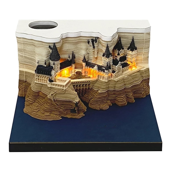 3D Memo Pad Papperslott Design 3D Konst Hantverk Anteckningsblock Anteckningsblock Heminredning med Ljus