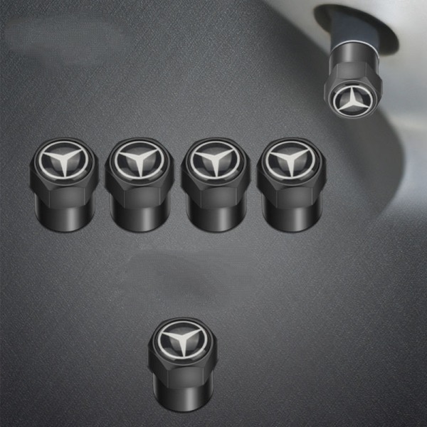 Car Tire Dust Caps for Benz with Logo on, 4pcs Metal Car Tire Valve Caps for Benz Tires, Anti-Corrosion