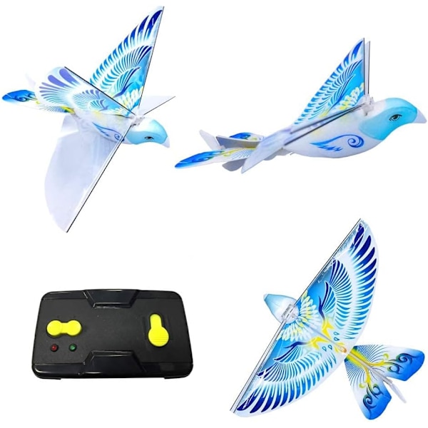 eBird Blå Duva - Flygande RC-Fågel Leksak för Barn. Inomhus/Utomhus Fjärrstyrd Bionisk Fladdrande Vingar Fågel Helikopter. USB Laddning