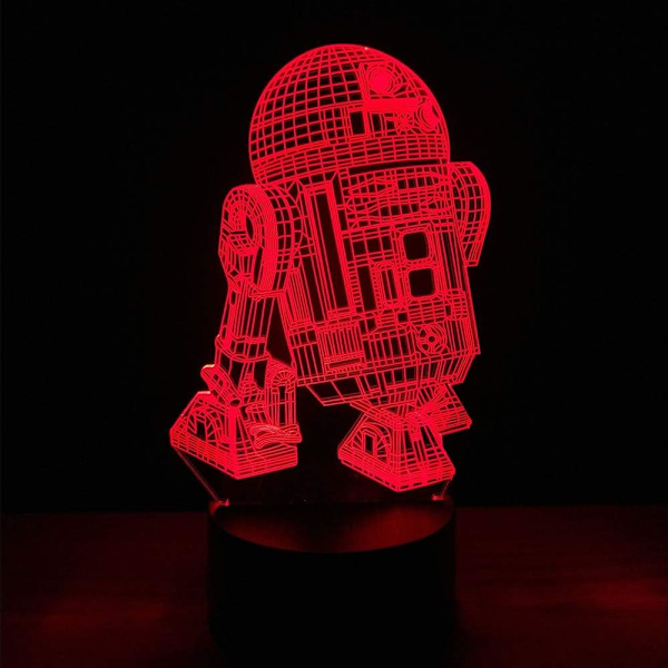 3D Illusion Platform Natlys Touch Switch 7 Farve Skift USB Strøm LED Bordlampe til Hjemmedekoration eller Julegaver