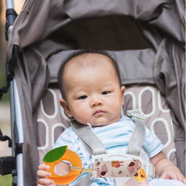 Baby Bideringe Legetøj BPA-fri Soothing Teething Chew Legetøj Søde Frugt Former 2 Stykker Sæt Oplysning Legetøj til Børn Over 6 Måneder