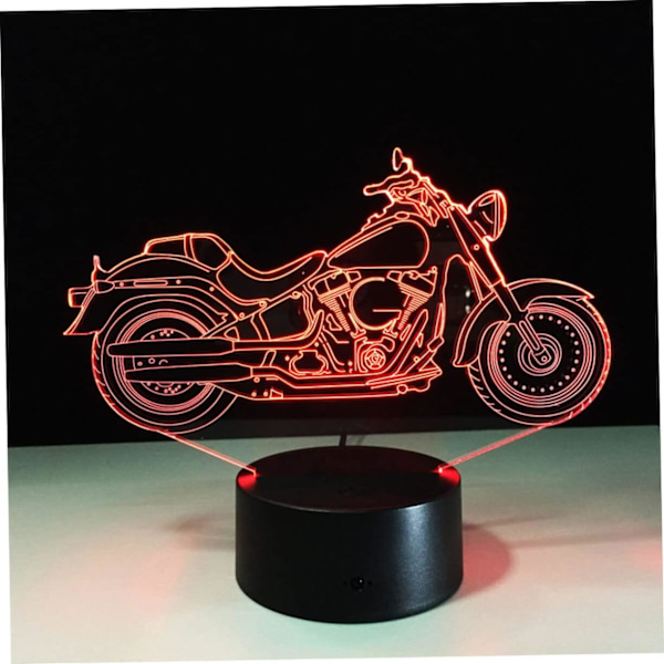 Motorsykler for 3D nattlys Fargeskiftende nattlys Gutter nattlys Bil nattlys LED motorsykkel lys 3D lampe