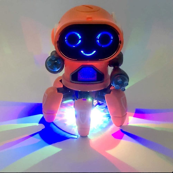 Seks-klo elektrisk dans lille robot lys popmusik børn dreng pige robot intelligent legetøj
