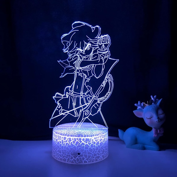 Anime Kill La Kill LED Natlampe til Soveværelsesindretning Lys Fødselsdagsgave Manga Kill La Kill 3D Bordlampe Akryl