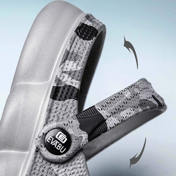 Trädgårdsskor för män och kvinnor, sommarsandaler, lätta, halkfria promenadskor, unisex, vuxna, träskor för pool, strand, trädgård, dusch Grey 9.75inch 10 Women/8.5 Men