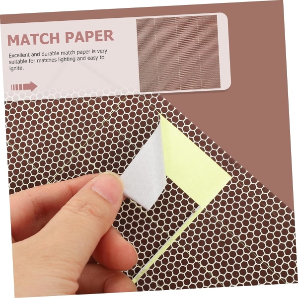 WJ 72 stycken Air Match självhäftande tändstickor Klistermärken Handgjorda Striker Stickers Matcher Charcoal Match Strike Paper Striker Paper Självhäftande papper as shown x3pcs 5.5X1.7X0.1CMx3pcs
