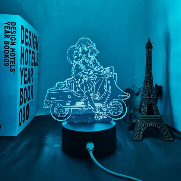 Kill La Kill Ryuko Matoi LED Natlampe til Soveværelsesindretning Gave Natlys Anime 3D Lampe Ryuko Matoi Kill La Kill